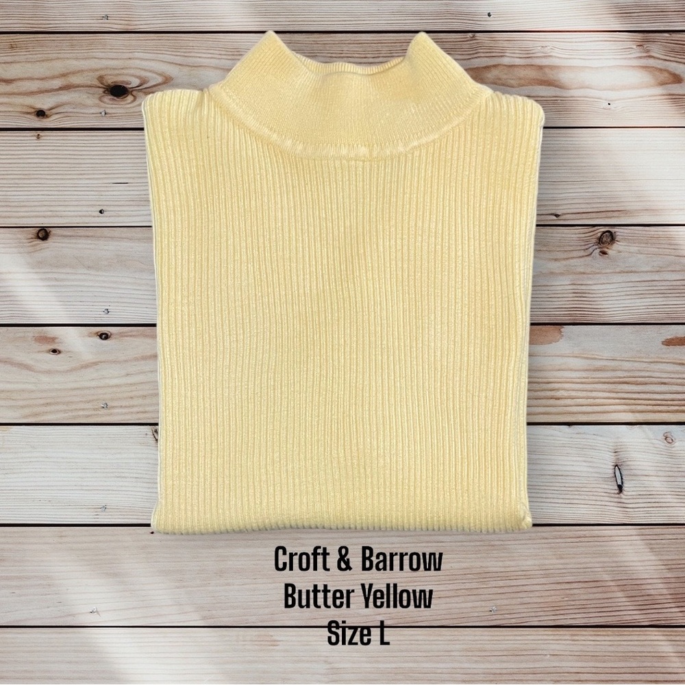 Croft & Barrow Mock Turtleneck, Short Sleeve, Ribbed Sweater